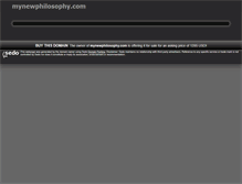 Tablet Screenshot of mynewphilosophy.com
